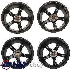 BMW F30 F31 F32 Complete Set 4x Black Wheel Rim 20 Red Strip Double Spoke 361