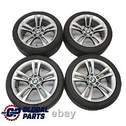 BMW F30 F31 F32 Complete Set 4x Wheels Rim 18 Tyres Double Spoke 397 Ferricgrey