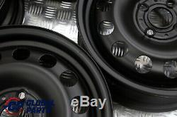 BMW Mini Cooper R50 R55 R56 Complete Set 4x Steel Wheel Rim 15 Black 1511414