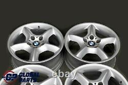 BMW X5 E53 Silver Complete 4x Wheel Alloy Rim 17 Star Spoke 57 7,5J ET40