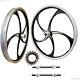 Bmx Bicycle 20 Alloy Rim Complete 5 Spoke Black Wheelset-hub Set-freewheel 16t