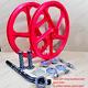 Bmx Bicycle 20 Pvc Sport Rim Complete (red) Wheelset-hub Set- Freewheel 16t