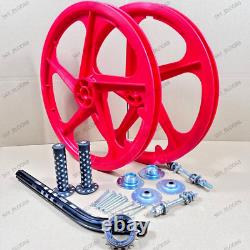 BMX Bicycle 20 PVC Sport Rim Complete (RED) Wheelset-Hub SeT- Freewheel 16T