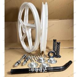 BMX Bicycle 20 PVC Sport Rim Complete(White) WheelSet Hub. Seat Post DHL EXPRESS