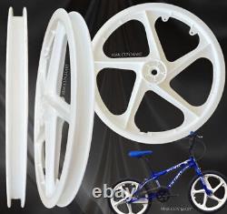 BMX Bicycle 20 PVC Sport Rim (WHITE)Complete Wheelset Hub Set FREE SHIPPING