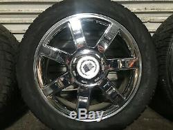 Cadillac Escalade Oem Front Rear Set Rim Wheel And Tire Chrome 22 Inch 22 07-14