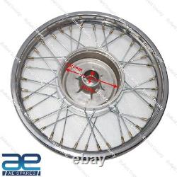 Complete 16 Wm2 Jawa 250 350 Cw 36 Holes Wheel Rim Chrome Plated With Spoke