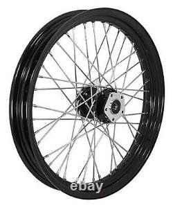 Complete Black 23x 3.00 Front 40 Spoke Wheel For Harley Touring Models 00/07