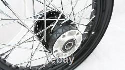 Complete Black 23x 3.00 Front 40 Spoke Wheel For Harley Touring Models 00/07