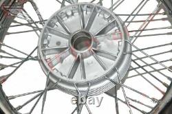 Complete Chrome 16 Inch 36 Holes Wheel Rim With Tyre Tube For Jawa