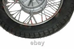 Complete Chrome 16 Inch 36 Holes Wheel Rim With Tyre Tube For Jawa ECs