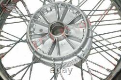 Complete Chrome 16 Inch 36 Holes Wheel Rim With Tyre Tube For Jawa @Vi