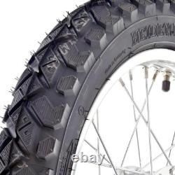 Complete Front Wheel 1.5x16 Inch Alloy Rim Chrome Spokes Heidenau K42 Tire