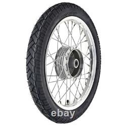Complete Front Wheel 1.6x16 Polished Rim Chrome Spokes VeeRubber Tire