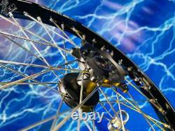 Complete Front Wheel Excel Black Rim OEM A60 Billet Hub Spoke Assembly 125-450
