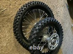 Complete Mx wheels. (17in & 14in) Tasasago Excel Rims, Tyres, Spokes