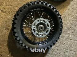 Complete Mx wheels. (17in & 14in) Tasasago Excel Rims, Tyres, Spokes