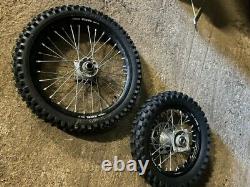 Complete Mx wheels. (17in & 14in) Tasasago Excel Rims, Tyres, Spokes