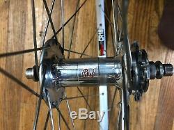 Complete Phil Wood track wheel with cog & locking Sun rim DT spokes great shape
