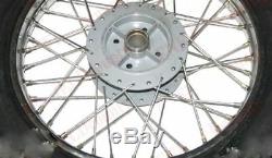 Complete Steel Wheel Rim Set Wm2-19 With Tyre + Tube Royal Enfield 2 Units