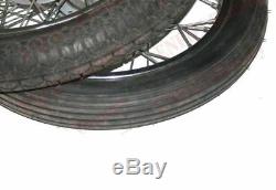 Complete Steel Wheel Rim Set Wm2-19 With Tyre + Tube Royal Enfield 2 Units