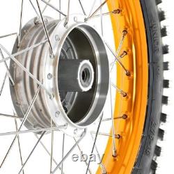 Complete Wheel 1.5x16 inch Golden Alloy Rim with Chrome Spokes + MFC 9 Tires