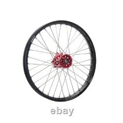 Complete Wheel Front 21 x 1.60 Black Rim/Silver Spoke/Red Hub