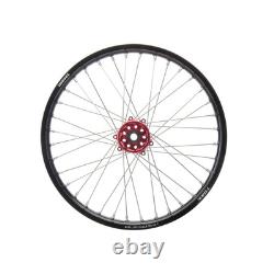 Complete Wheel Front 21 x 1.60 Black Rim/Silver Spoke/Red Hub