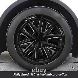 Complete Wheel Hub Rim Cover 4 Pieces Fully Wrapped Scratch Resistant And