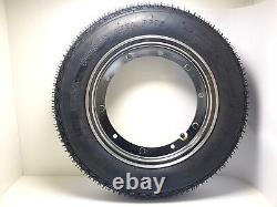 Complete Wheel Kit Rubber Tire Chrome Rim 3.50-10 Piaggio Vespa PX 200