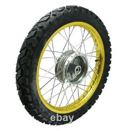 Complete Wheel Rear for Simson S51 S50 KR51 Schwalbe Rim Gold Enduro 185 Tyre