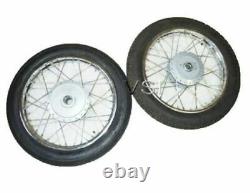 Complete Wheel Rim WM2- 19 With Tyre & Tube Pair For Royal Enfield