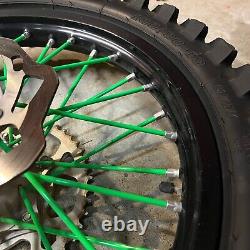 Complete Wheel Set Kawasaki DID Hub Spoke Black Rim Kit OEM Stock Assembly