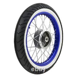 Complete wheel rear 1.5x16 inch blue anodized alloy rim