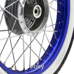 Complete wheel rear 1.5x16 inch blue anodized alloy rim
