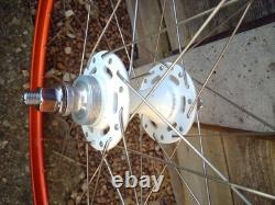 Deep Section Red 32h Track Wheels, Dt Spokes, Halo Flip Flop Hubs