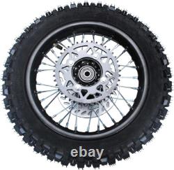 Dirt Bike Complete 12 Rear Wheel Rim Tube Tire 80/100-12 3.00-12 12-15MM Axle