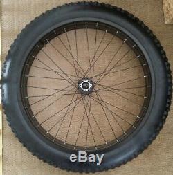 Fat Bike bicycle front complete wheel rim+tire 26 X 4 coyote MTRAXX honda cup