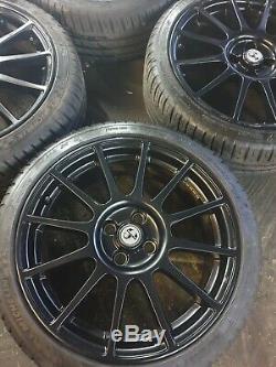 Fiat 500 17 595 Essesse Top Super Complete Alloy Wheel Set And Tyres Genuine