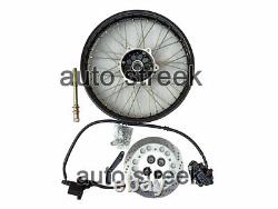Fit For Royal Enfield Classic 350 500 Front Wheel Rim Disc Brake Complete Black
