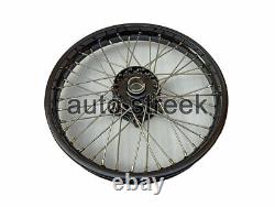 Fit For Royal Enfield Classic 350 500 Front Wheel Rim Disc Brake Complete Black