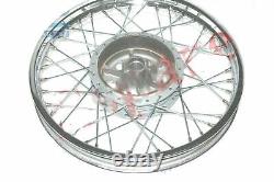 Fits Royal Enfield BSA Front Wheel Rim + 7'' Complete Hub Drum Polished S2u