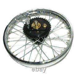 Fits Royal Enfield BSA Rear Wheel Rim 19'' Complete + Spoke Half + Hub