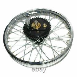 Fits Royal Enfield BSA Rear Wheel Rim 19'' Complete + Spoke Half + Hub ECs