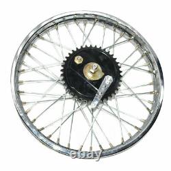 Fits Royal Enfield BSA Rear Wheel Rim 19'' Complete + Spoke Half + Hub S2u