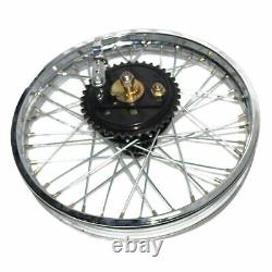 Fits Royal Enfield BSA Rear Wheel Rim 19'' Complete + Spoke Half + Hub S2u