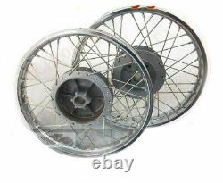 Fits Royal Enfield Bullet 350 500 Complete Pair Steel Wheel Rim Wm2 19