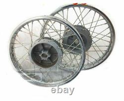 Fits Royal Enfield Bullet 350 500 Complete Pair Steel Wheel Rim Wm2 19 AEs