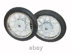 Fits Royal Enfield Complete Wheel Rim WM2- 19 With Tyre & Tube Pair S2u