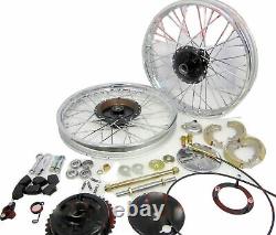 Fits Royal Enfield Front & Rear Half Width Wheel Rim Brake Assy Complete Set ECs